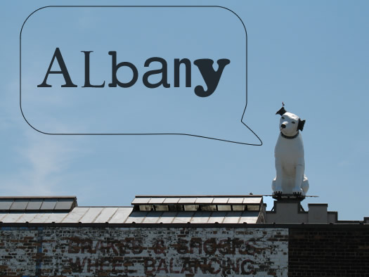 nipper albany typeface word bubble