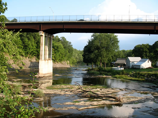 the Normanskill with Delaware Ave overhead