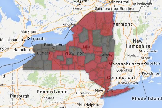 nys counties casino vote majorities map