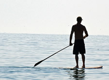 paddleboarding