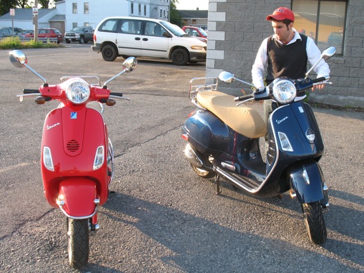 Peter Caschera with Vespas