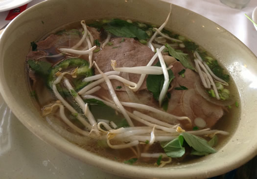 pho with garnishes kims restaurant albany