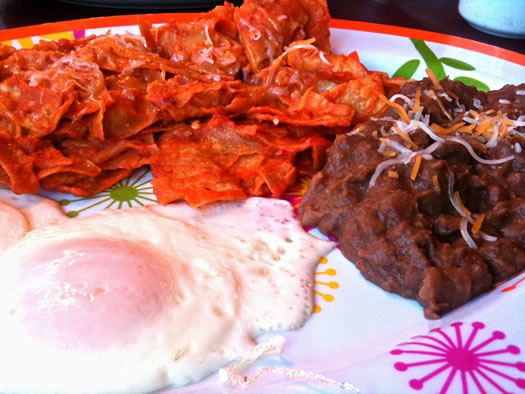 point cafe chilaquiles closeup