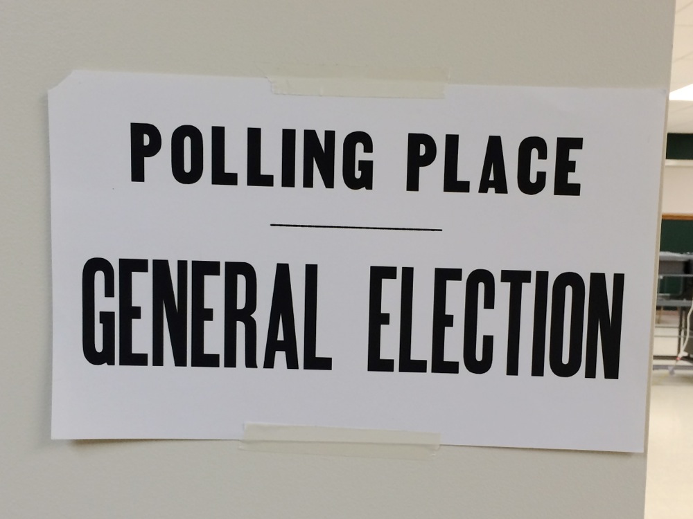 polling place general election sign