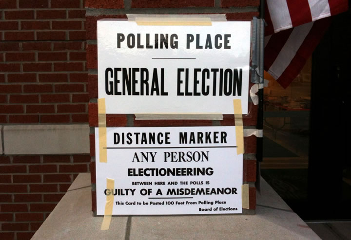 polling place sign