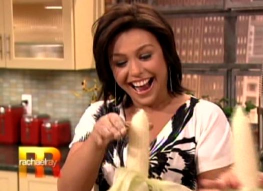 Rachael Ray shucking corn