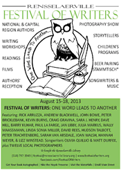 rensselaerville festival of writers poster 2013