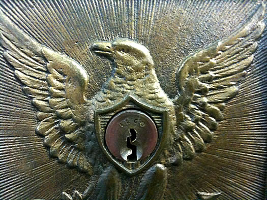 schenectady post office box eagle closeup