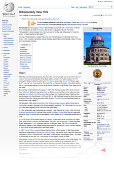 schenectady wikipedia entry screengrab