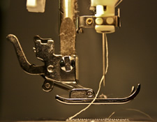 sewing machine closeup