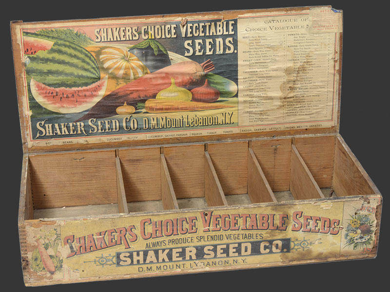 shaker seed display box credit New York State Museum