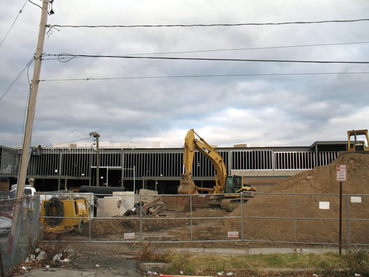 shoprite albany construction backhoe