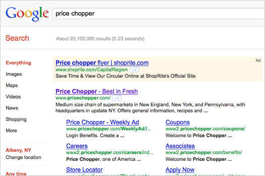 shoprite price chopper google ad