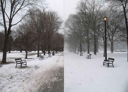 snowstorm 2015-01-27 before and after