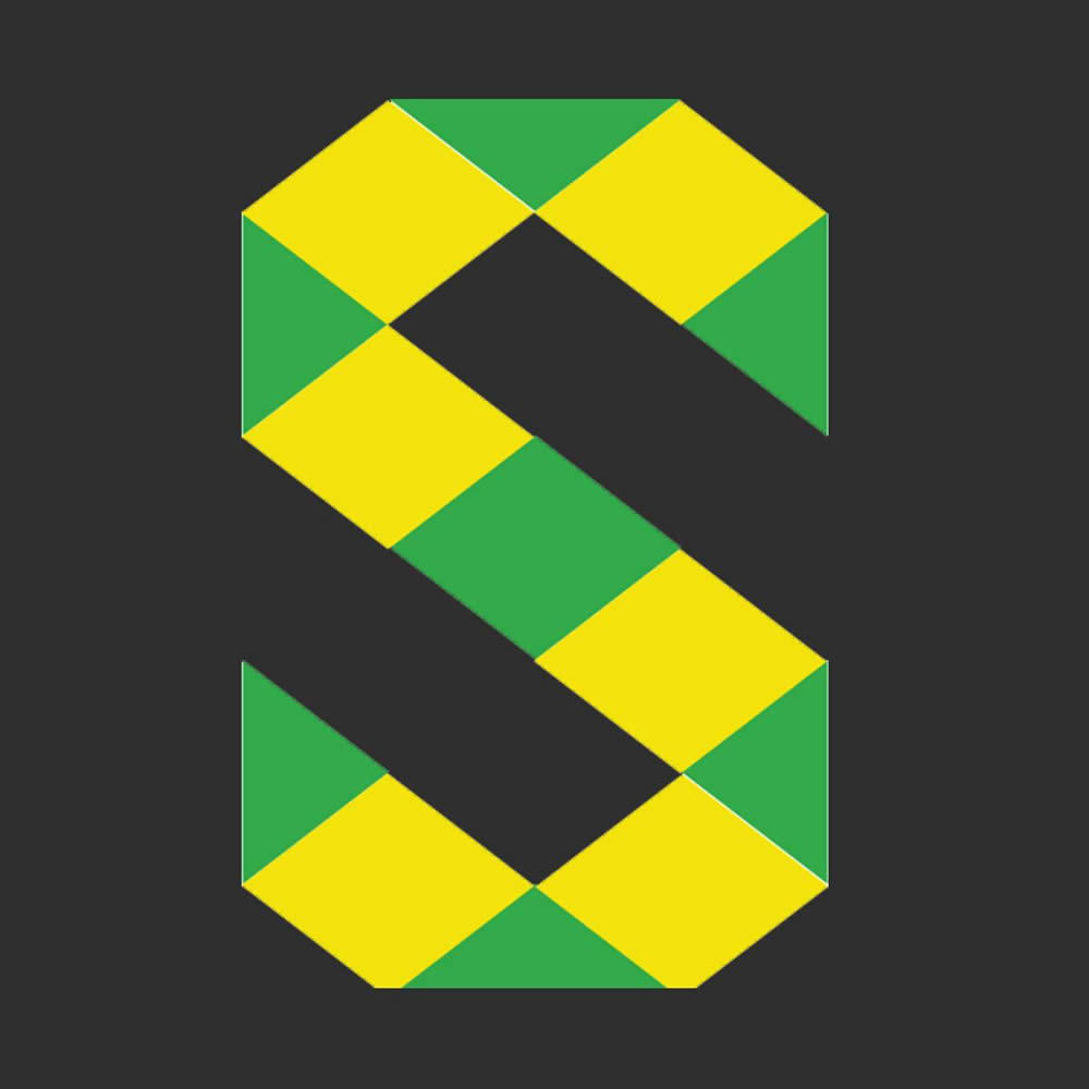 solid sound logo green yellow slate background