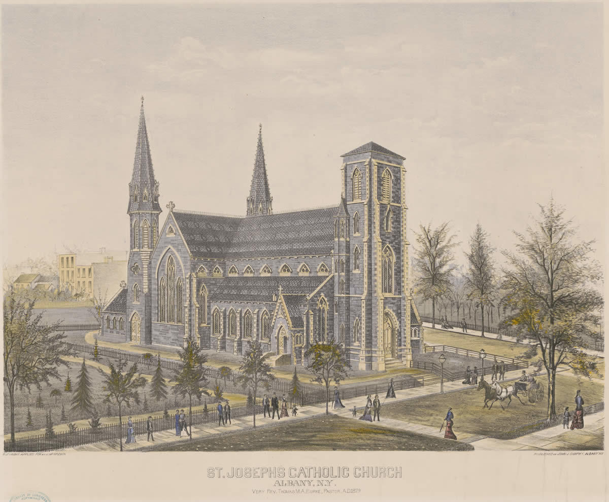 st joseph's church albany 1879 illustration