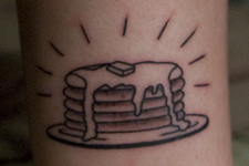 stack of pancakes tattoo