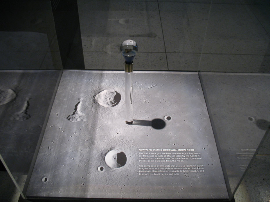 state museum moon rock in case