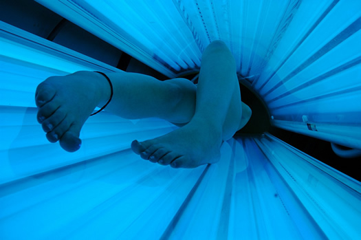 tanning bed interior