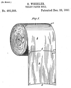 toilet paper roll patent image
