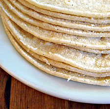 tortillas stacked on plate