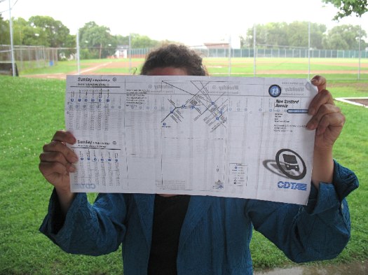 TQL holding a CDTA map