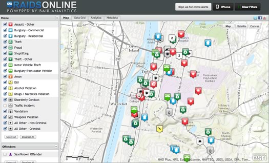 troy crime map