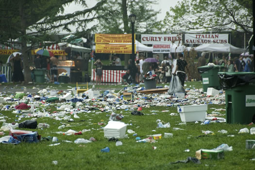 tulipfest garbage