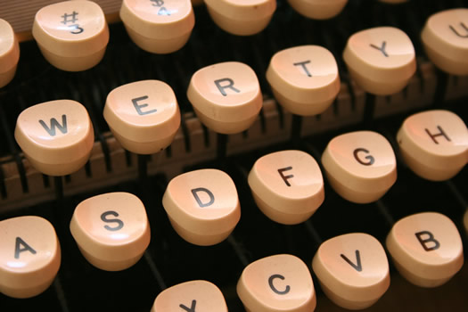 typewriter closeup