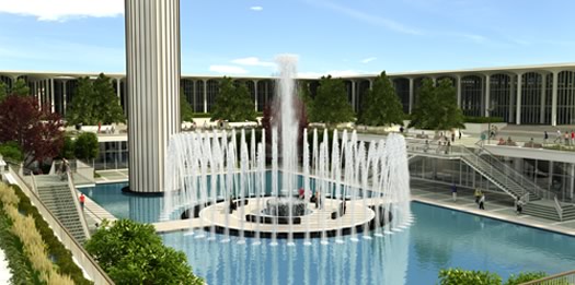 ualbany fountain renovation rendering as seen on parks and rec