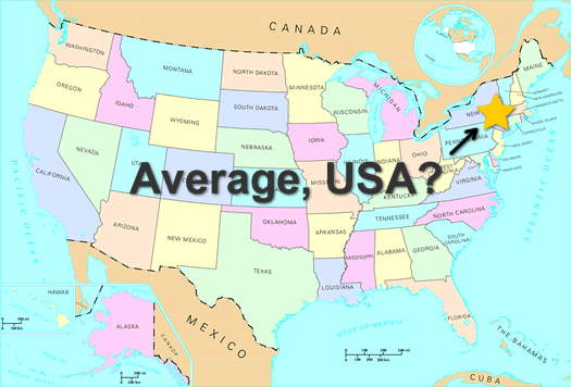 us map average albany