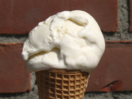 vanilla ice cream cone