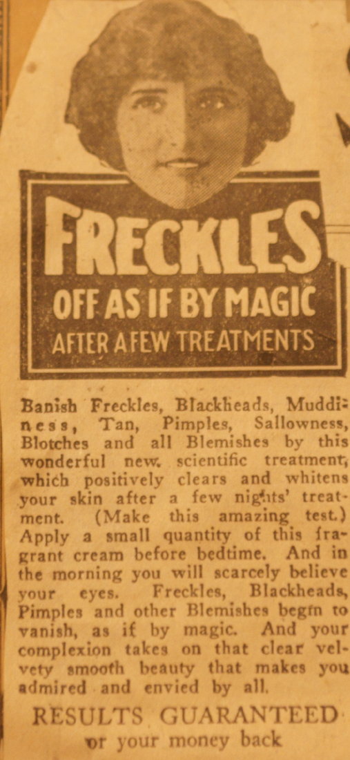 vintage ads katie Freckles