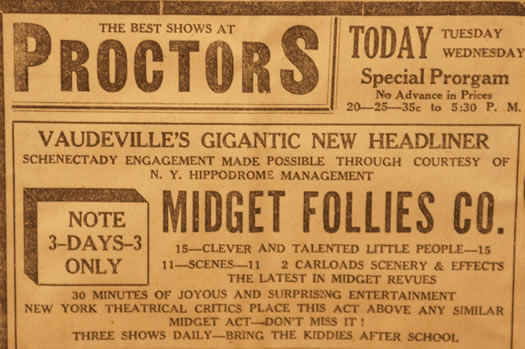 vintage ads katie Midgets at Proctors crop