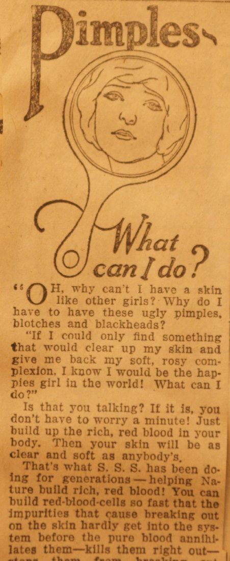 vintage ads katie Pimples