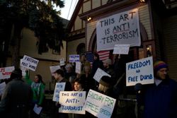 wafaa bilal protest in Troy