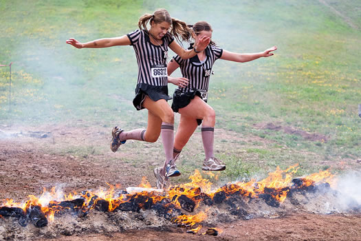 warrior dash 2011 sebastien fire jump