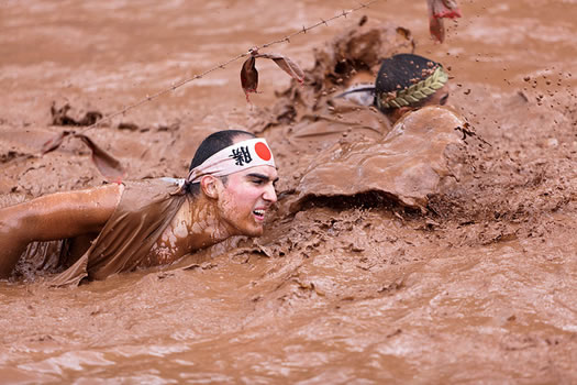 warrior dash 2011 sebastien mud swim