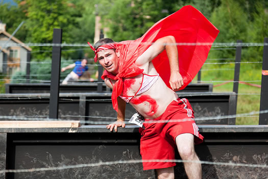 warrior dash 2011 sebastien obstacle jump