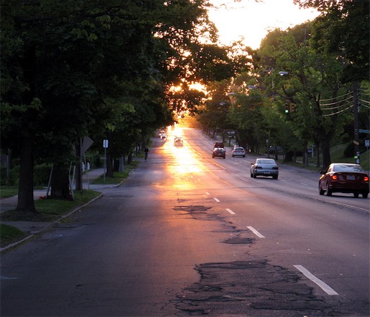 Western Ave sunset