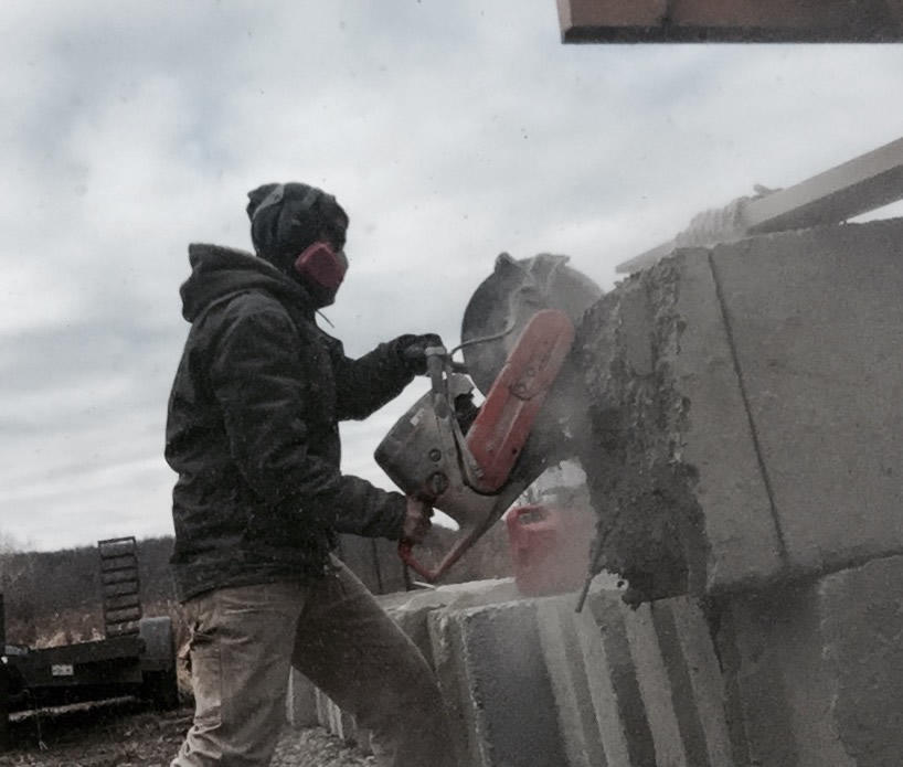 Startup2018 Katahdin Stone Works sawing concrete